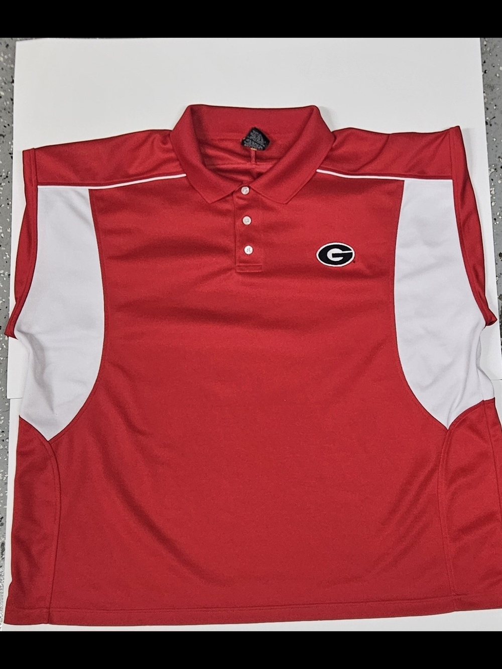 STARTER Red and White Polo with Georgia Patch